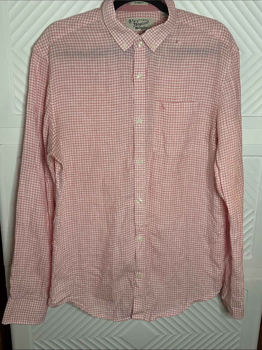 Original Penguin Pink Gingham Button-Down Shirt